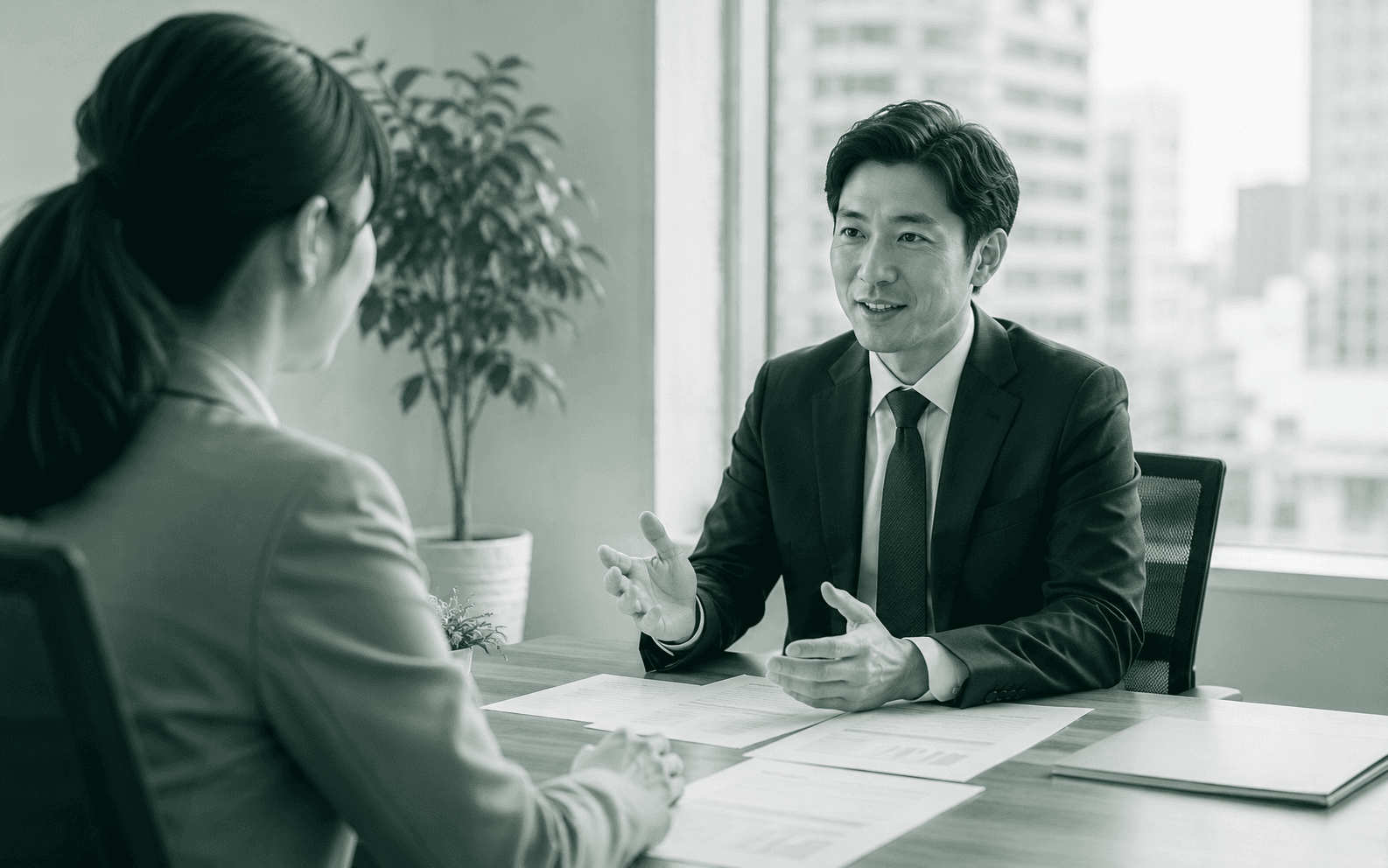 人材紹介の面談の様子